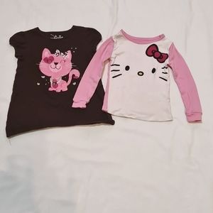Two cute kitty tops Sz 3T